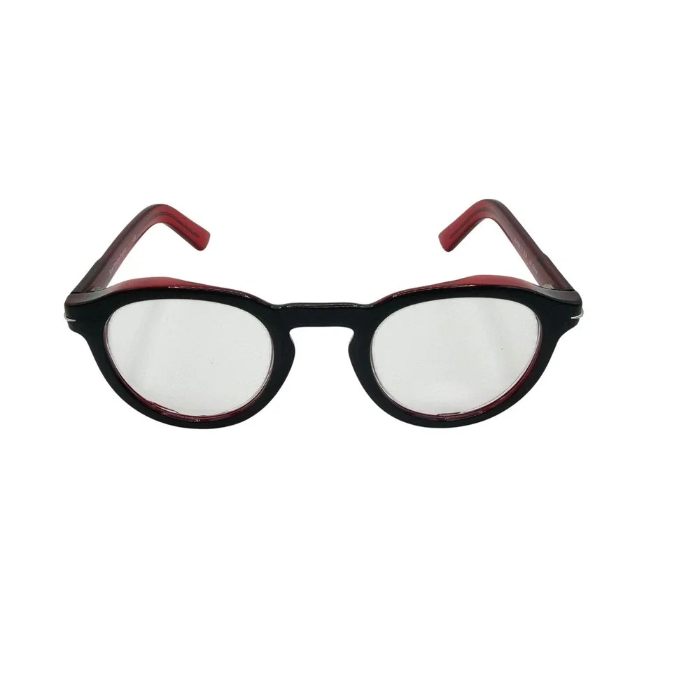 Ryan Simkhai Theodore Round Blue Light Glasses - Black &‎ Red (R-7035) +1.50